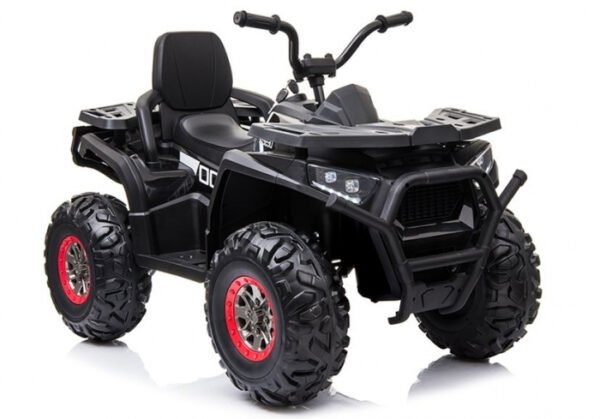 ATV electric pentru copii BJ607 12V 90W cu Scaun Tapitat Negru