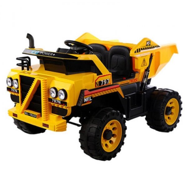 Basculanta electrica pentru copii intre 3 si 7 ani Kinderauto BJ797A 4x4 140W 12V telecomanda music player STANDARD Galben