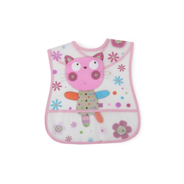 Bavetica mare impermeabila cu scai Happy Meal Pink