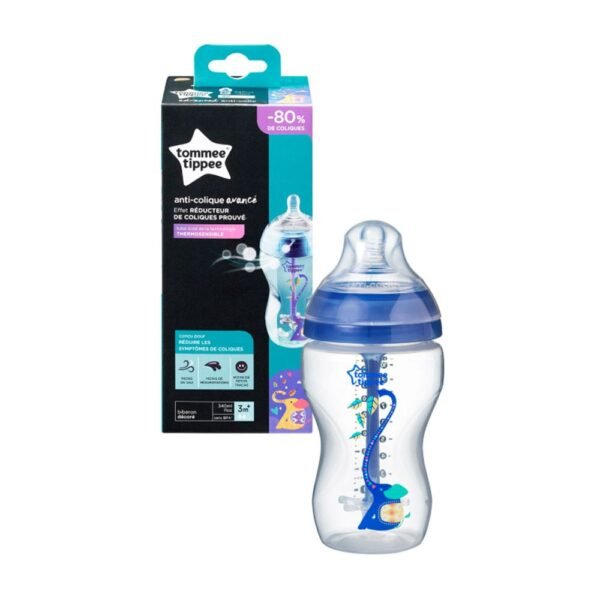 Biberon Advanced anticolici cu sistem de ventilatie Tommee Tippee 340 ml blue