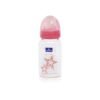 Biberon de sticla cu tetina anti colici Lorelli Blue or Pink Stars 120 ml 1