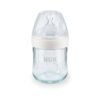 Biberon de sticla cu tetina silicon Nuk Nature Sense 120 ml 0 6 luni S 1