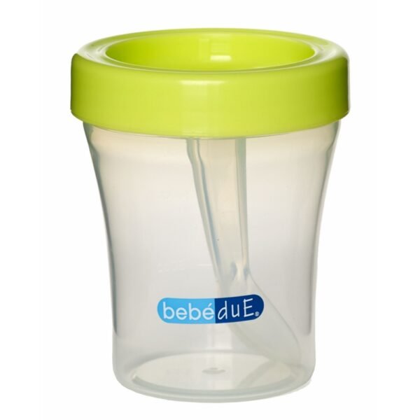 Biberon din silicon 120 ml cu lingurita BebeduE 80168 2