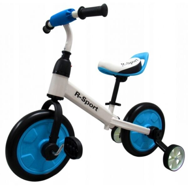 Bicicleta cu pedale si roti ajutatoare r sport p1 albastru