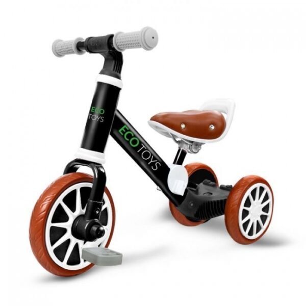 Bicicleta de echilibru 3 in 1 cu pedale pentru copii ecotoys lc v1322 negru