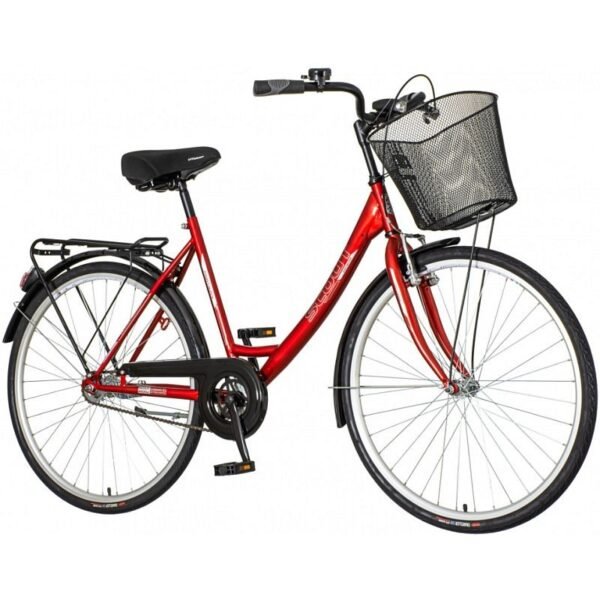 Bicicleta de oras 26 inch cadru otel sistem franare v brake single speed rosie scout partizan