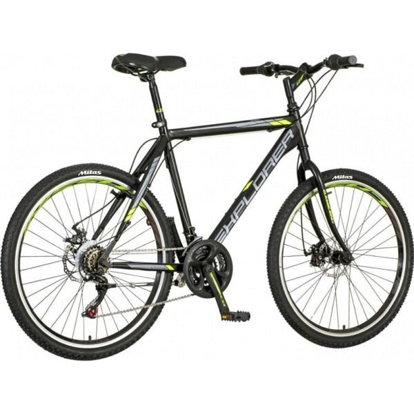 Bicicleta mtb 26 inch hardtail cadru otel 18 viteze shimano frane pe disc explorer classic