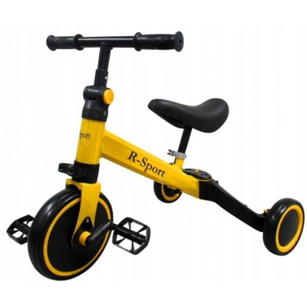 Bicicleta multifunctionala 4 in 1 cu pedale detasabile p8 r sport galben