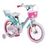 Bicicleta pentru fete 16 inch Byox Cupcake turcoaz cu roti ajutatoare 1
