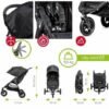 Carucior City Mini GT Charcoal Denim sistem 2 in 1 10