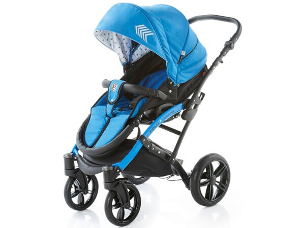 Carucior copii 2 in 1 cu landou Knorr Baby Volkswagen Polo albastru