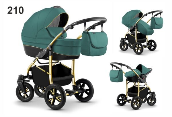 Carucior mikado city star s line 3 in 1 culoare 210 verde smarald