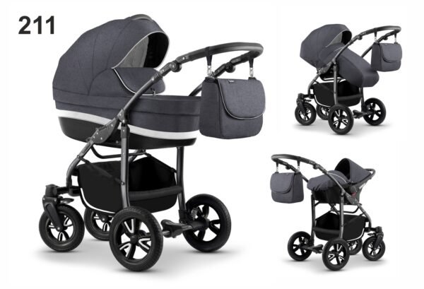 Carucior mikado city star s line 3 in 1 culoare 211 grafit