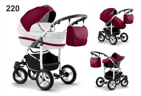 Carucior mikado city star s line 3 in 1 culoare 220 visiniualb