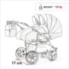 Carucior pentru gemeni Mikado DUET LUX D 10 3 in 1 1
