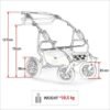 Carucior pentru gemeni Mikado DUET LUX D 10 3 in 1 6
