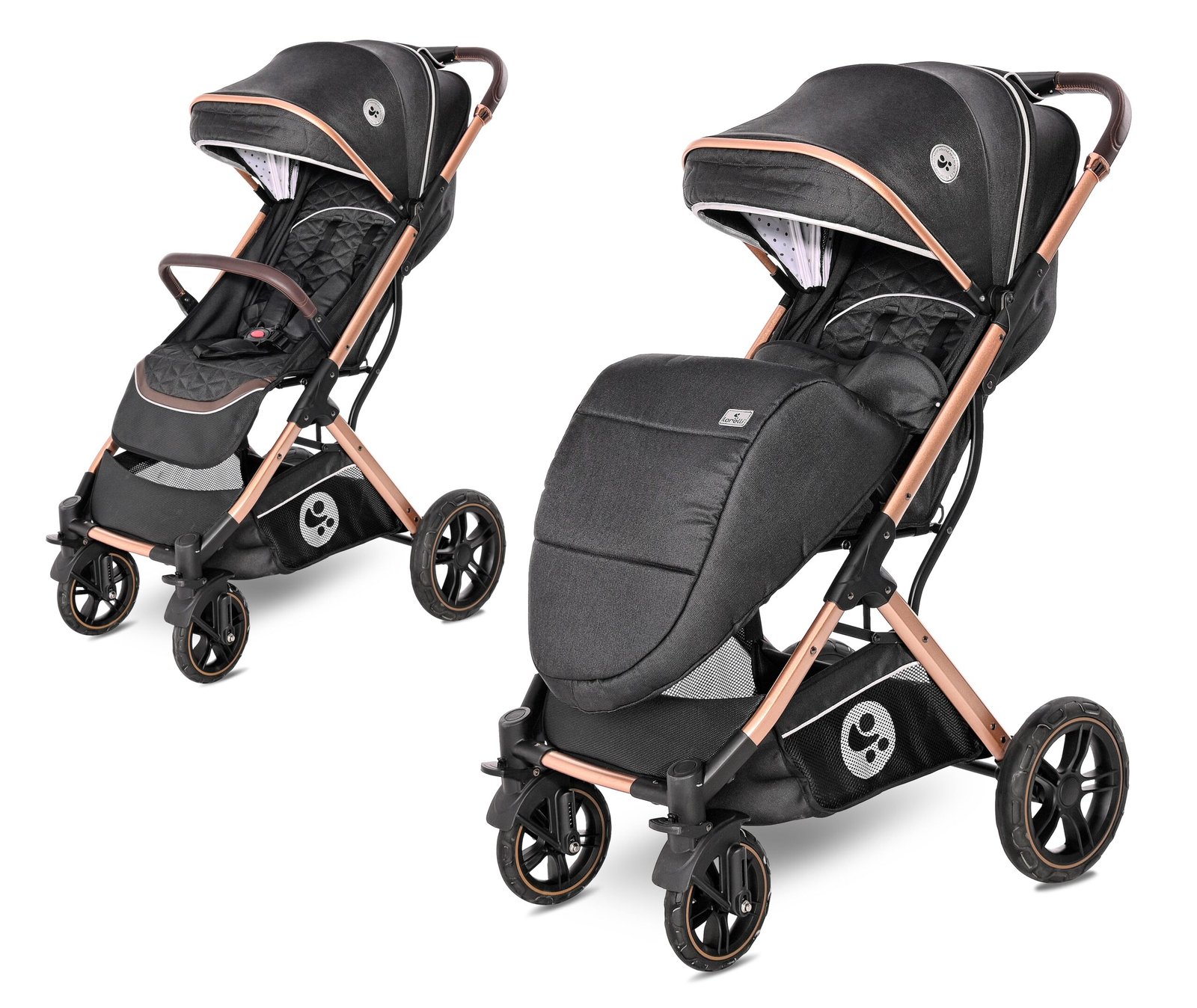 Carucior pentru nou-nascut storm Carucior pentru nou nascut storm pana la 22 kg cadru aluminiu luxe black scaled