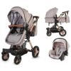 Carucior transformabil 3 in 1 Coccolle Ambra Rose Gold 9