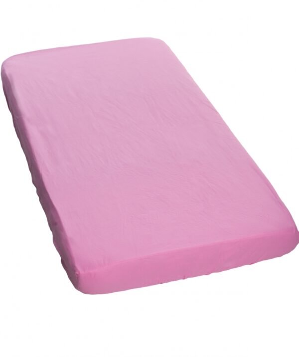 Cearceaf din bumbac cu elastic 120x60 cm Roz