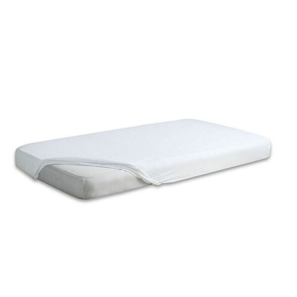 Cearceaf jerse din bumbac cu elastic 120x60 cm Alb 01