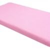 Cearsaf cu elastic pe colt 120x60 cm Buline albe pe roz 1