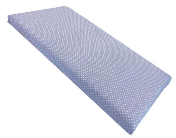 Cearsaf cu elastic pe colt 140x70 cm Buline albe pe albastru