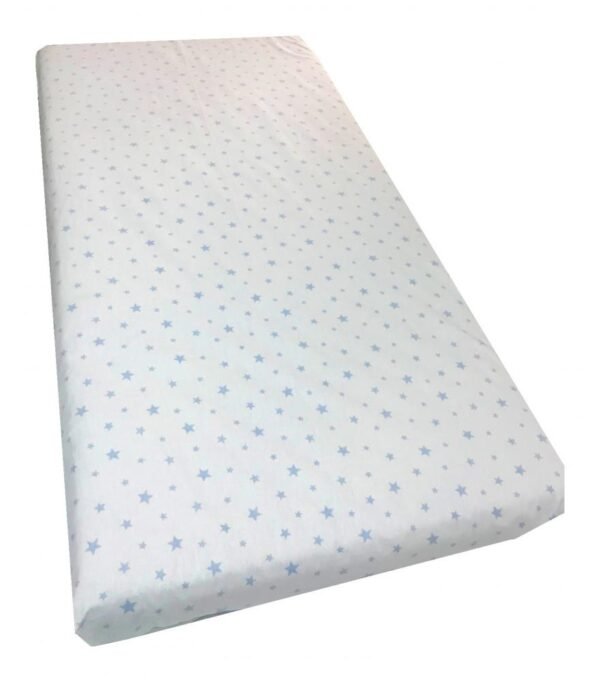 Cearsaf cu elastic pe colt 140x70 cm Stelute pe alb