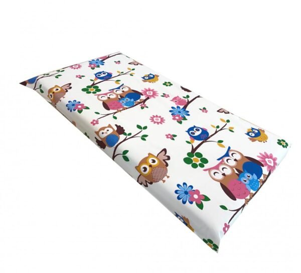 Cearsaf cu elastic roata 140x70 cm Bufnite cu maro