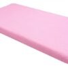 Cearsaf cu elastic roata 140x70 cm Buline albe pe roz 1