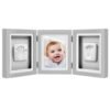 Kit rama foto tripla gri cu amprente manuta si piciorus Pearhead 2