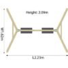 Leagan din lemn pentru 2 copii Double Swing Set Plum 2