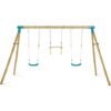 Leagan din lemn pentru 3 copii Mangabey Swing Set Plum 27656 1