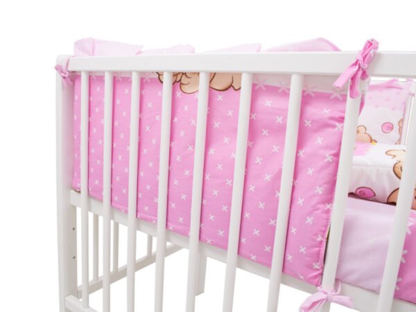 Lenjerie Teddy Friends Roz 4 piese M2 140x70 1