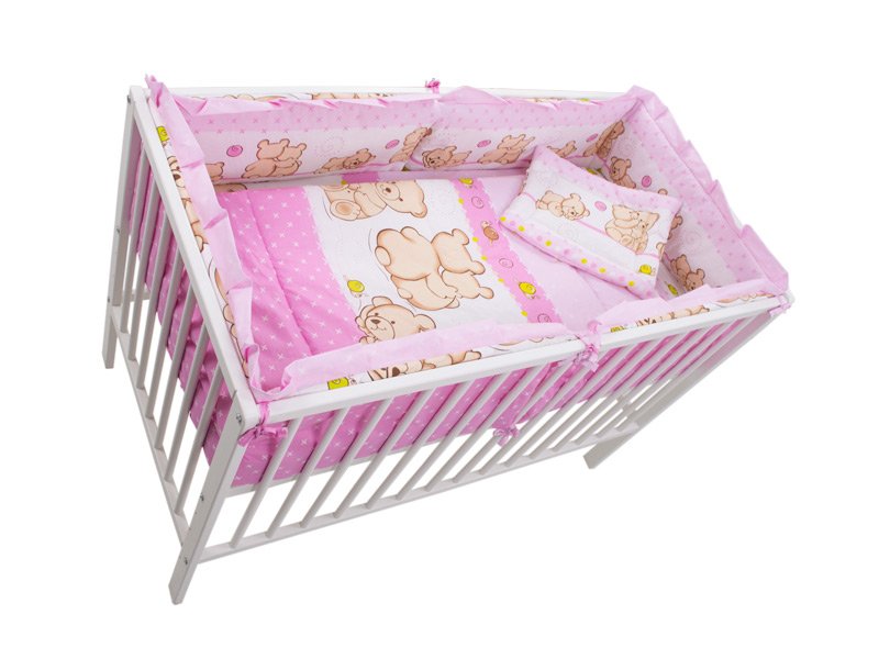 Lenjerie-Teddy-Friends-Roz-41-piese-M2-140x70-2 Lenjerie Teddy Friends Roz 41 piese M2 140x70 2