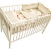 Lenjerie patut cu 4 piese 120x60cm Teddy Toys maro M1 3