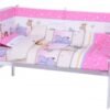 Lenjerie patut cu 5 piese Jungla Animalutelor Pink 010 1