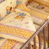 Lenjerie patut cu 6 piese si protectii laterale complete Honey 120x60 cm 1