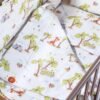 Lenjerie patut cu 6 piese si protectii laterale complete Jungle 120x60 cm 3