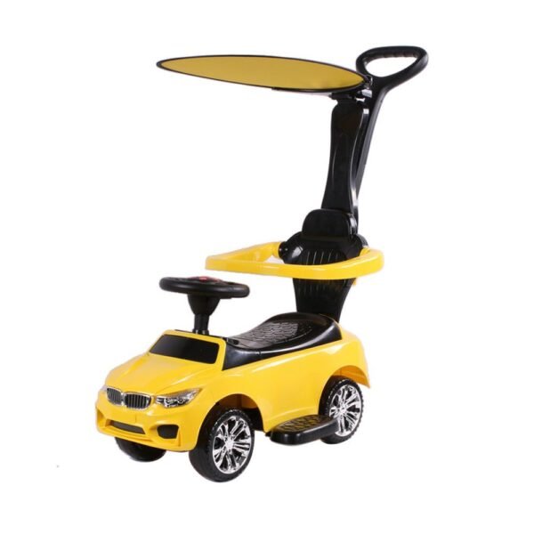 Masinuta Ride on Ocie Happy Galben cu maner parental si parasolar