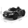Masinuta electrica cu telecomanda Audi R8 Spyder Black 5
