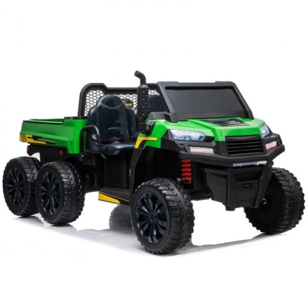 Masinuta electrica pentru 2 copii Kinderauto Buggy A730 2 6x4 180W putere echipata PREMIUM Verde