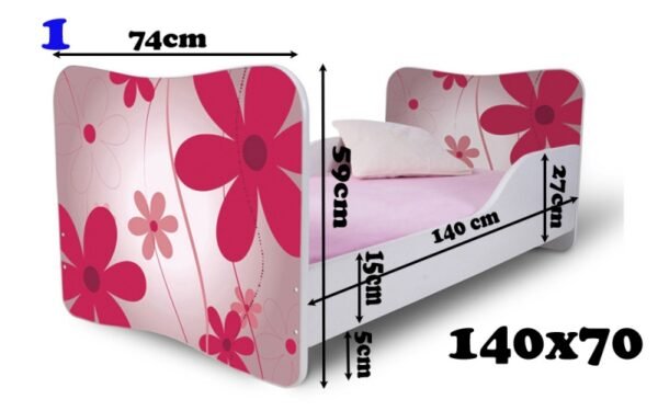 Patut Nobiko Butterfly 70x140 cu saltea NOB12