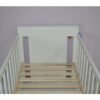 Patut copii din lemn Mira 120x60 cm alb cu sertar 3