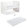 Patut din lemn Paula Alb Saltea Comfort 8 cm 3