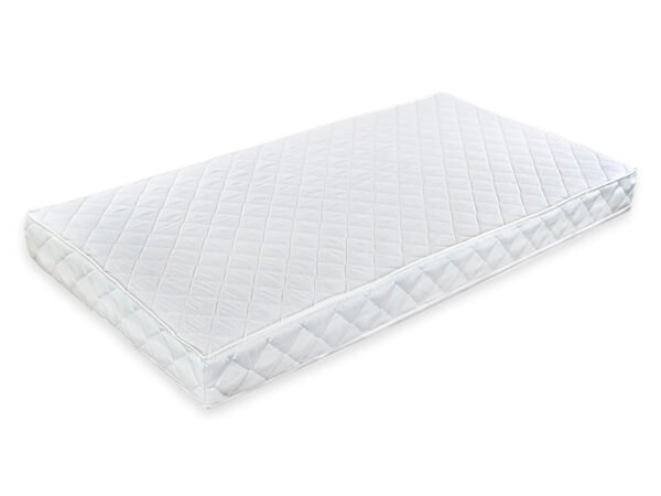Patut din lemn Paula Alb Saltea Comfort 8 cm