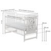 Patut din lemn Timmi 120x60 cm Alb 3