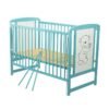 Patut din lemn Timmi 120x60 cm cu laterala culisanta Mint 2