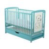 Patut din lemn Timmi 120x60 cm cu sertar Mint Saltea 10 cm 2