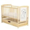 Patut din lemn Timmi 120x60 cm cu sertar Natur 6
