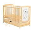 Patut din lemn Timmi 120x60 cm cu sertar Natur Saltea 10 cm 2
